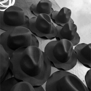 Dark soft hat men’s and women’s wool jazz autumn-winter vintage new wide eared