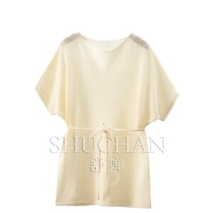 Loose and Comfortable Waist Short-sleeved Knitted Sweater Women Sueter Mujer Invierno 2025 Summer Thin