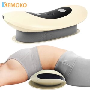 EMS Electric Lumbar Traction Massager Adjustable Vibration Waist Spine Support Back Massage Machine Waist Masajeador