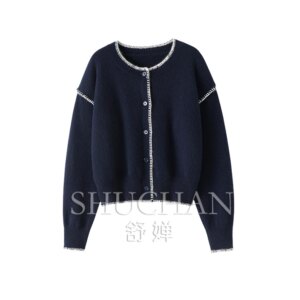 Classic Bat Sleeve 100% Pure Cashmere Sweater Women Cardigan Crop Top Sweaters for Women Long Sleeve