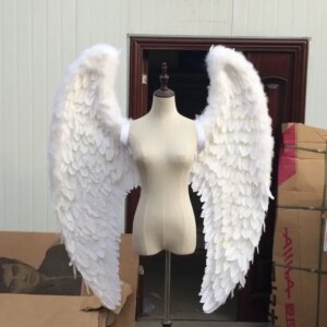 Creative White Feather  Feather Wings Adult Model Walk Show Cos Party Wing Shooting Props Murals Wall Decoration Prop Craft