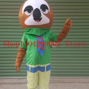 Adult Cosplay Costumer Green Sloth Mascot Costumer Cartoon Birthday Character Outfit Attractive anime Party Carnival Maskote