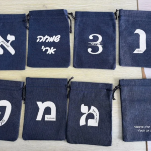 200 Pieces Customised Logo 13x18cm/5×7 inches Navy Blue Linen Bags Drawstring Gift Pouches  Screen Printed With White Logo