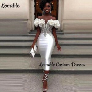 Customized Prom Dresses 2025 Sheath Off-The-Shoulder Neckline Floor-Length Flowers Beadings Luxury Evening Dresses Zipper Up