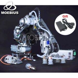 Cheapest Heavy duty Arduino 4 DOF Suction Pump Robot Arm with Stepper Motor Industrial Robotics Model Multi Axis Claw