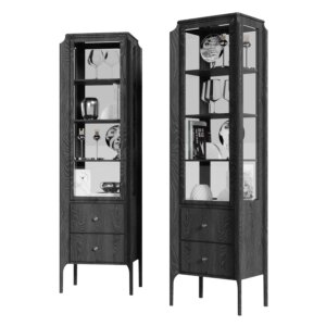 Retro four-compartment wine cabinet with chic craftsmanship on the sideboard of the home furnishing