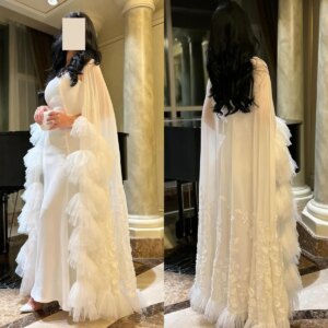 XIXI White Square Neckline Floor-Length Applique Prom Dresses Elegant party dresses for women 2024 Wedding Party Dress