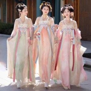 Adult Women’s Han Chinese Clothing System Chest-High Dress Elements Elegant Daily Spring and Summer Suit