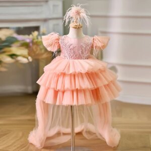 Light luxury gorgeous girl floor-length tulle cake dress suitable for special occasions high-end dress carnival performances