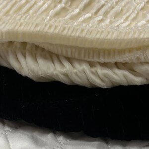 Niche Design Pleated High Quality Real Velvet Fashion Fabric Beige Black Crumpled Skin-Friendly Designer Dress Cloth