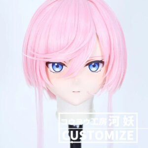 C-4132 Customize Full Head Resin Cartoon Cosplay Japanese Character Anime Role Play Crossdress Kigurumi Mask With Back Shell