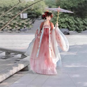 Chinese style Hanfu female embroidery large sleeve shirt chest skirt Xianqi daily