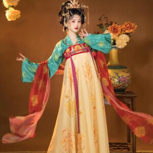 Hanfu woman chest-length piece of new broken skirt national style daily costume suit