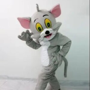 New Adult Deluxe Both Cat & Mouse Party Mascot Costume Christmas Fancy Dress Halloween Mascot Costume Free Ship