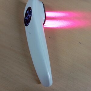 Portable Red Light Device for Pain Relief Handheld White Equipment with Cold Laser Therapy for Humans and Pets