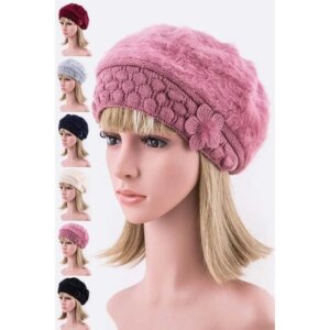 Solid Color Fashion Beret Set