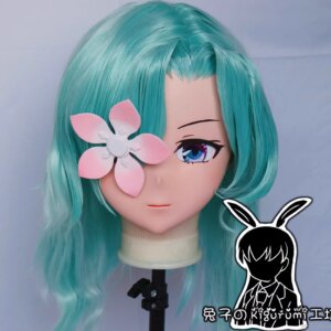 (RB04046)Customize Lockable Full Head Resin Cartoon Cosplay Japanese Character Anime Role Play Kigurumi Mask With Back Shell