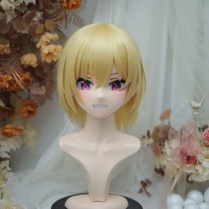 Customize Character Female/Girl Resin Kig Full Head With Lock Anime Cosplay Japanese Anime Kigurumi Mask