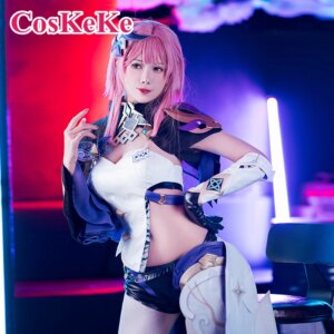 CosKeKe Elysia Cosplay Anime Game Honkai Impact 3 Costume Sweet Gorgeous Combat Uniform Dress Full Set Women Role Play Clothing
