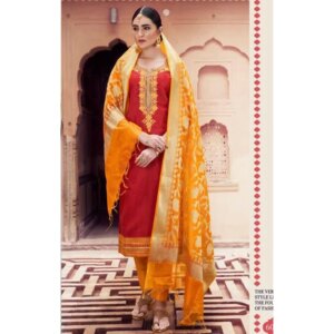 Indian Pakistani Designer Preparing To Wear Shalwar Kameez Pants Set for Regular Wear