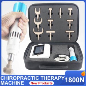 Electric Correction Gun 1800N Spinal Chiropractic Adjusting Tools Impulse Spine Cervical 8 Languages Touch Screen Back Massager