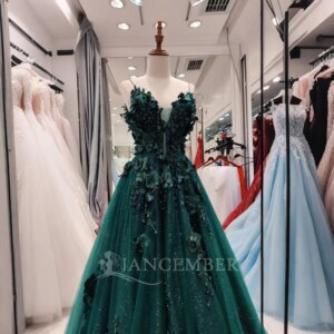 Customized Green Beading Quinceanera Dress Ball Gown Appliques Lace Pageant Birthday Party Sweet 15 Lsany09