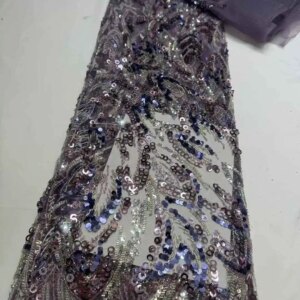 African Mesh Groom Lace Fabric 2025 High Quality French Sequins Lace Fabric Nigerian Lace Fabric For Wedding Women Dress