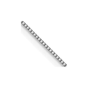 14K White Gold.5mm Baby Box with Spring Ring Clasp Chain