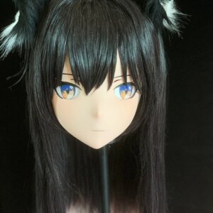 (AL40)Customize Character Female/Girl Resin Full/Half Head With Lock Anime Cosplay Japanese Animego Kigurumi Mask