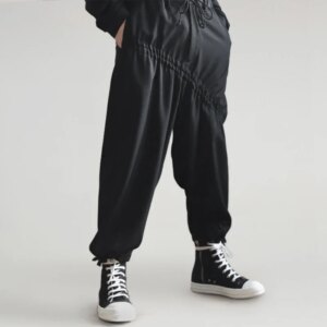 YOJI OOAK WOOL original TROUSERS adjustable drawstring elastico-fitting designer cycling trousers