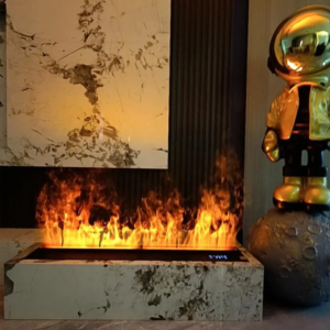5 Years Warranty color flame WiFi fog water vapor atomized electric fake flame aquarium steam fireplace