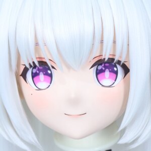 Customize Character Female/Girl Resin Kig Full Head With Lock Anime Cosplay Japanese Anime Kigurumi Mask