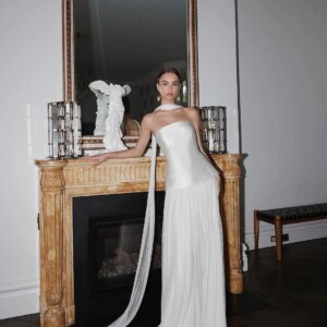 2025 A-Line Strapless Evening Dress Satin Brides Party Gowns For Women Floor Length Sexy Minimalist Cocktail Dress Customized
