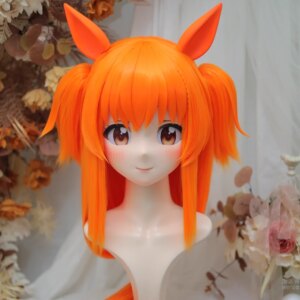(NFD311-42)Customize Full Head With Lock Pretty Female/Girl Japanese Animego Character Kig Cosplay Kigurumi Mask Crossdress Doll