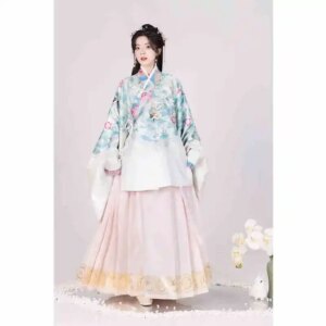 Winter Hanfu Chinese style long velvet embroidered cape improved Hanfu
