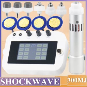 300MJ Shockwave Therapy Machine EMS Physiotherapy For ED Treatment Relieve Heel Tendon Pain Shock Wave Massager High Tech Handle