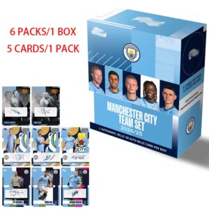 Panini tops 2024-25 Manchester City FC Team Set Football Star Trading Cards Box Haaland Foden De Bruyne Aguero Collection Gift
