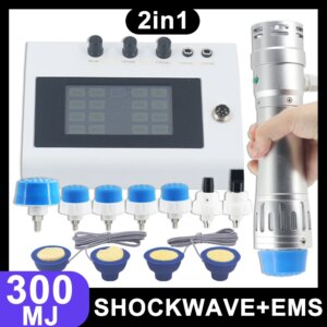 Shockwave Therapy Machine Electric Muscle Stimulation And Plantar Fascitis Massager 300MJ Professional Shock Wave Instrument