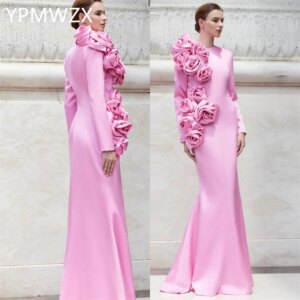 Customized Evening Dress Formal Women Prom Gown YPMWZX Scoop Neckline A-line Floor Length Skirts Fold Bespoke Occasion Dresses P