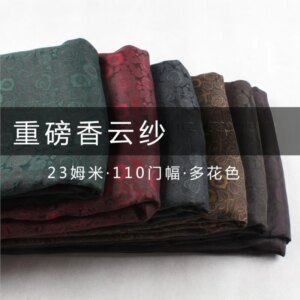 mixed silk jacquard gauze fabric heavy 25 momme