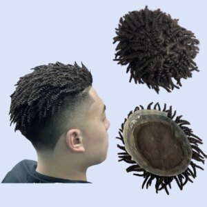 Virgin Human Hairpieces #1b Afro Braids AUS Toupee