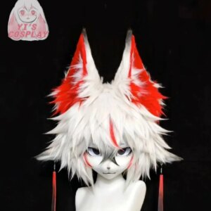 Yis cosplay Custom Furry head Kigurumi Head Cosplay Kemono Fursuit Handmade Headsets Beast Customized Fursuit Kemono Head
