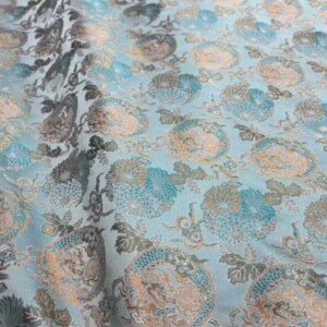 Pattern Group New Chinese Silk Woven Song Dynasty Brocade Fabric Style Shirt Dress and Coat Cheongsam
