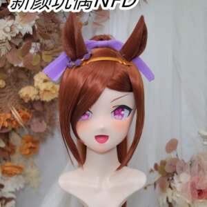(NFD311-46)Customize Full Head With Lock Pretty Female/Girl Japanese Animego Character Kig Cosplay Kigurumi Mask Crossdress Doll