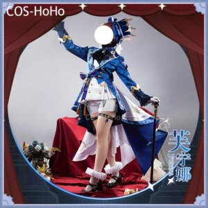 COS-HoHo Genshin Impact Furina Game Suit Gorgeous Uniform Cosplay Costume Halloween Carnival Party Role Play Outfit Any Size
