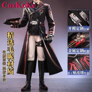 CosKeKe Caleb Cosplay Game Love And Deepspace Costume Far Sky Ship Commander Combat Uniforms Halloween Party Role Play Clothing