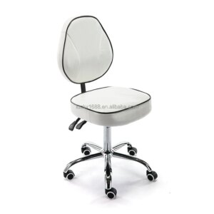 Wholesale Height Adjustable Barber Chair Synthetic Leather Beauty Salon Stool With Wheels