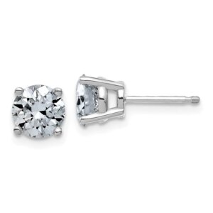14kw Round 4Prong.45ct. Heavy Weight Post Earring Mounting
