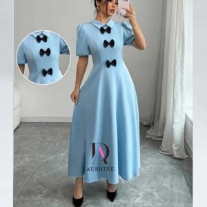 Aushine Customized Birthday Evening Dress Ankle Length Short Sleeves Summer Elegant Wedding Party Gowns For Women Arab 2024