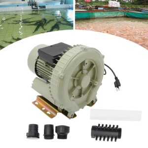 Vortex Air Blower Vortex Fan Oxygen Supply Air Pump Turbine Aquarium Fish High Pressure Blower Fan Oxygen Aerator 110V 370W